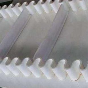 食品级大倾角提升输送带白色PU裙边环形输送带传送带果蔬输送皮带