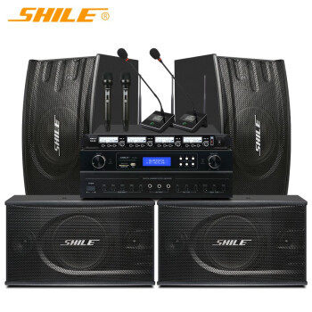 狮乐 会议室音响 定阻功放K555C木制箱BX118背景音乐ktv音箱设备