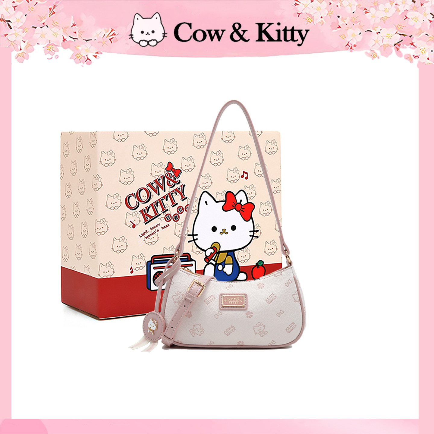 Cow&Kitty超火单肩腋下包包女2025新款ins轻奢小众高级感斜挎小包