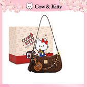 小众设计美式 Cow&Kitty复古包包式 女2025新款 豹纹通勤单肩斜挎包