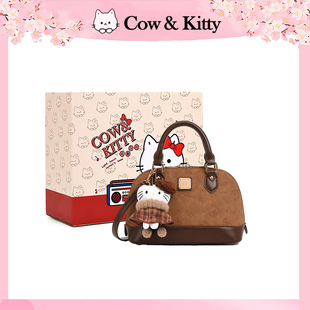 Cow&Kitty手提贝壳包包女式2025新款小众日常通勤百搭斜挎包