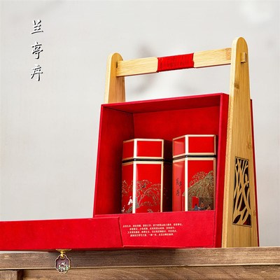高档竹制手提盒半斤装茶叶包装盒通用红茶绿茶信阳毛尖空盒定制