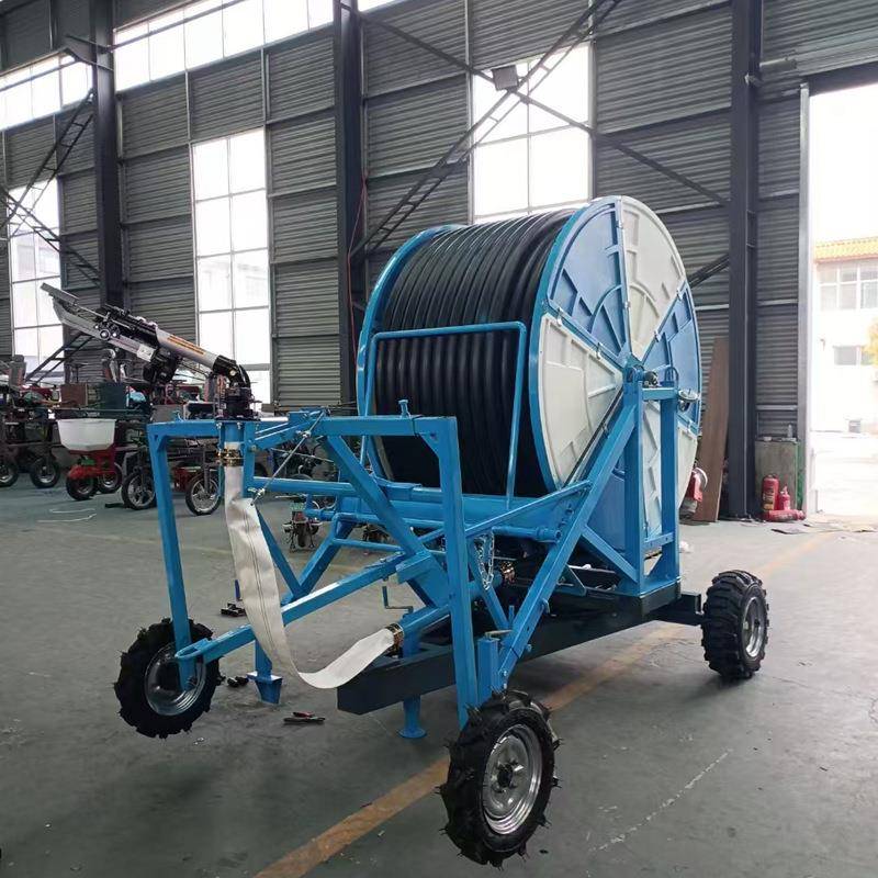 高杆喷枪卷盘式喷灌机绞盘式喷灌机jp75-400增压泵卷帘式喷灌机