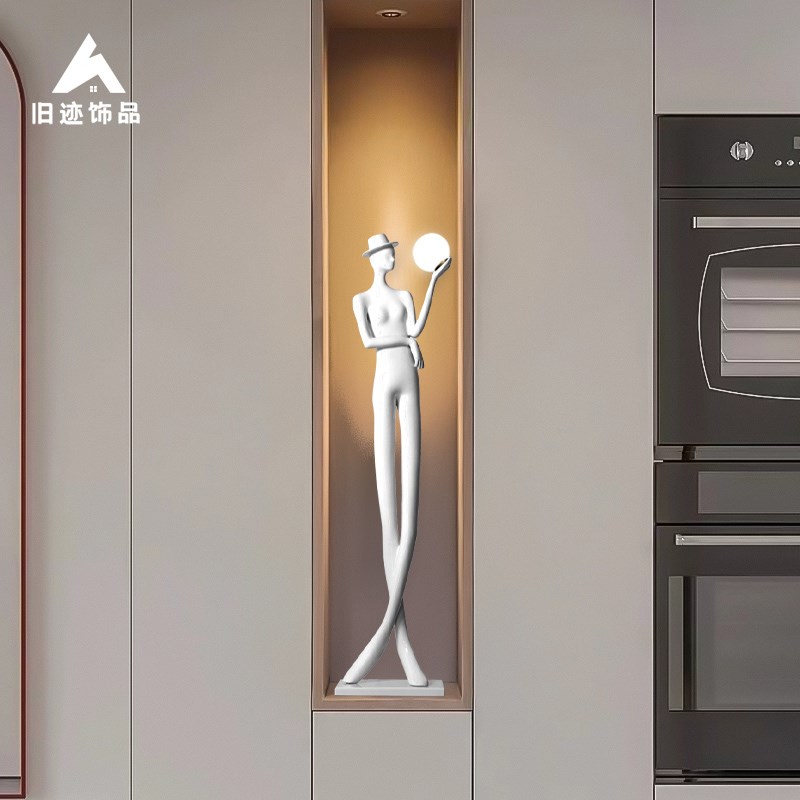 现代艺术高档抽象人物高级雕塑房间电视柜客厅玄关庭院艺术品