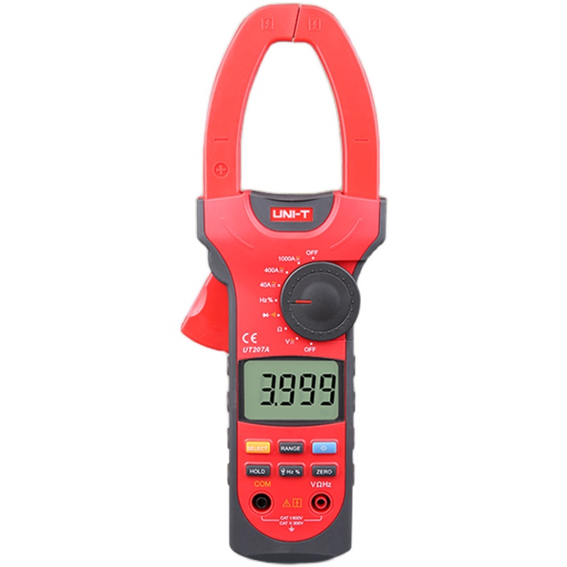 优利德钳形万用表UT207A/208A/209A 1000A交直流电流表数字钳形表