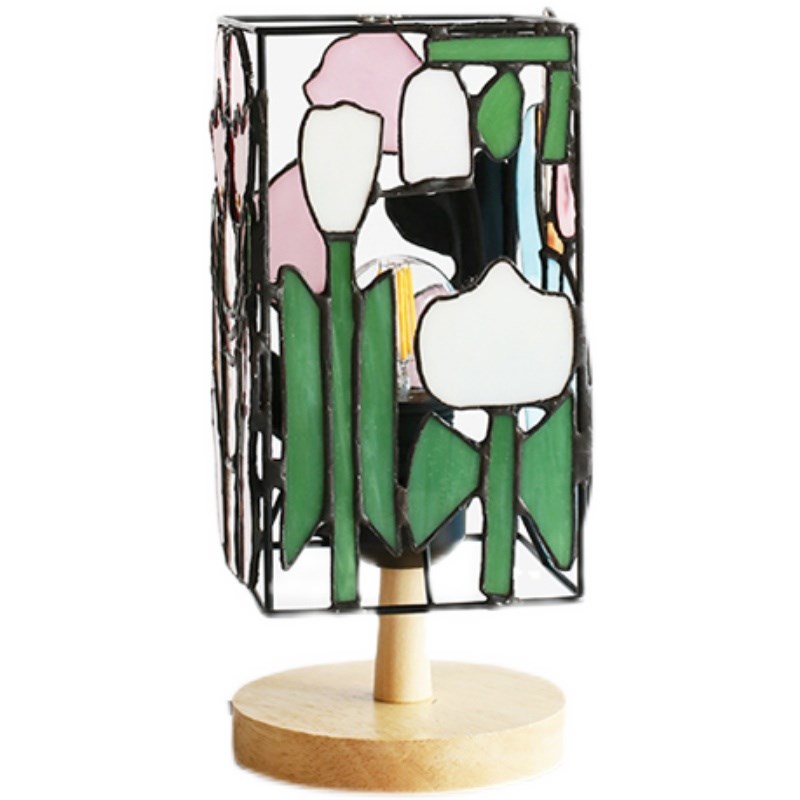 那儿马赛克手工diy蒂凡尼彩色玻璃焊接灯 长方形梯形 灯架灯框