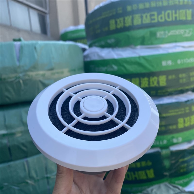 新风系统b室内圆形通风口可调风量带网送风排风进气排气风口
