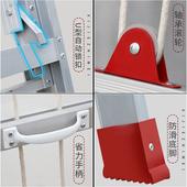 铝合金字升降梯梯工程梯抽拉铝合金梯子收缩面伸缩梯