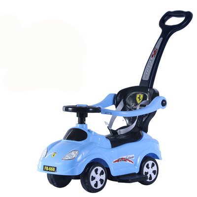 新款儿童妞妞手推车 溜溜车1-3岁带音乐灯光宝宝学步车滑行车护栏