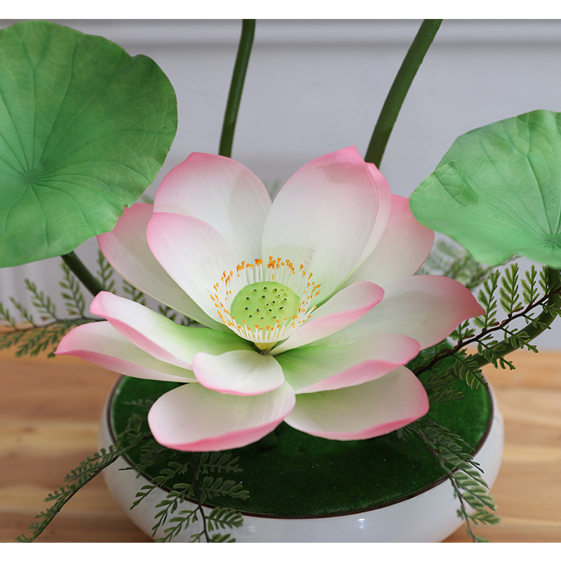手感仿真荷莲艺装新客厅桌面盆景假装饰摆设,家居饰品,仿真花/假花,淘宝优惠券,粉丝福利购,淘宝优惠卷