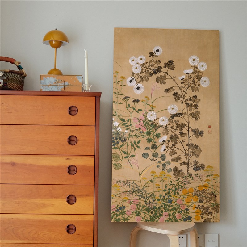 画玩美《花语》中古风客厅装饰画轻法式中国风花卉艺术浮世绘挂画