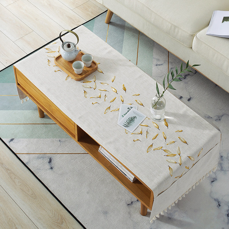 现代茶几桌布茶几垫棉麻防水防油免洗客厅餐桌布茶几布,居家布艺,茶几垫,淘宝优惠券,粉丝福利购,淘宝优惠卷