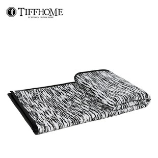 样板房床尾毯床毯条纹波浪纹搭毯北欧床尾巾现代轻奢床旗沙发搭巾