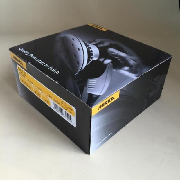 MIRKA芬兰磨卡5寸打磨砂纸 干磨砂纸 摩卡GOLD金牌背绒砂碟