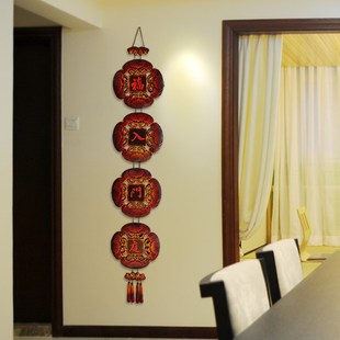 极家家装饰品玄关墙面装饰挂件复古木雕壁饰电视背景墙挂饰