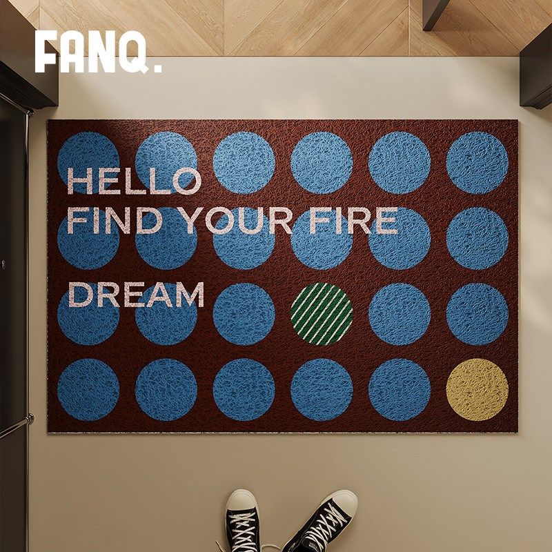 级感丝圈地垫中古风家用入户玄关垫大门口蹭脚除尘门垫,居家布艺,入户地垫,淘宝优惠券,粉丝福利购,淘宝优惠卷