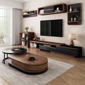 茶几电视柜客厅年新款 茶几桌客厅小户型圆形钢化玻璃