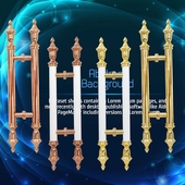 玫瑰金白色大拉手欧式 玻璃大门拉手推拉把钢化店铺