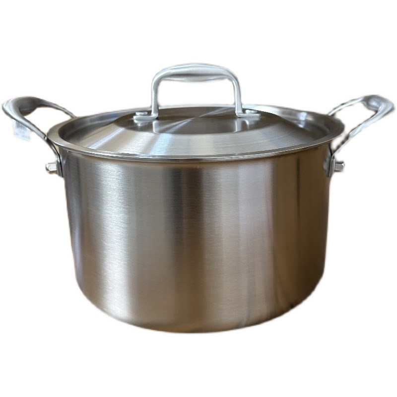 德国304不锈钢食品级加厚汤锅22/24cm加深双耳蒸炖一体锅高端家用