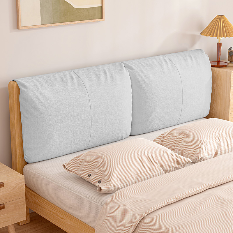 牀头靠垫自粘软包卧室实木牀靠垫牀头靠背加厚牀上靠枕可拆洗