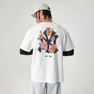 14179169 男女情侣MLB宽松短袖 NewEra纽亦华2025新款 圆领T恤短袖