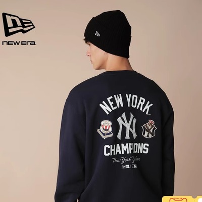 MLB新款卫衣套头圆领美式加绒潮