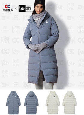 New Era纽亦华25冬MLB女士收腰长款羽绒服保暖14726481 14726482