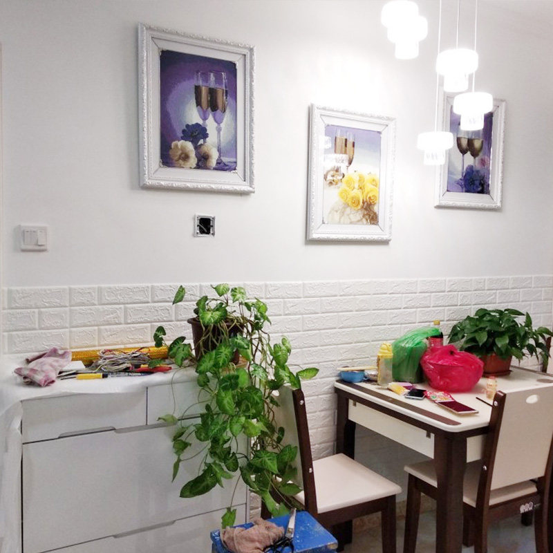 墙纸自粘d立体墙砖纹防撞泡沫软包儿童房间电视背景墙面翻新