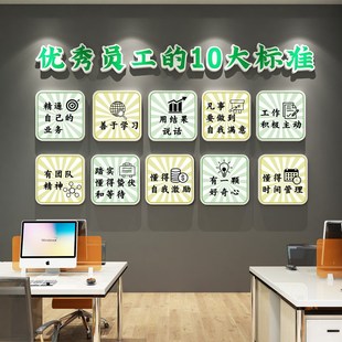 办公室墙面装饰挂画公司员工励志标语企业文化形象背景墙氛围墙