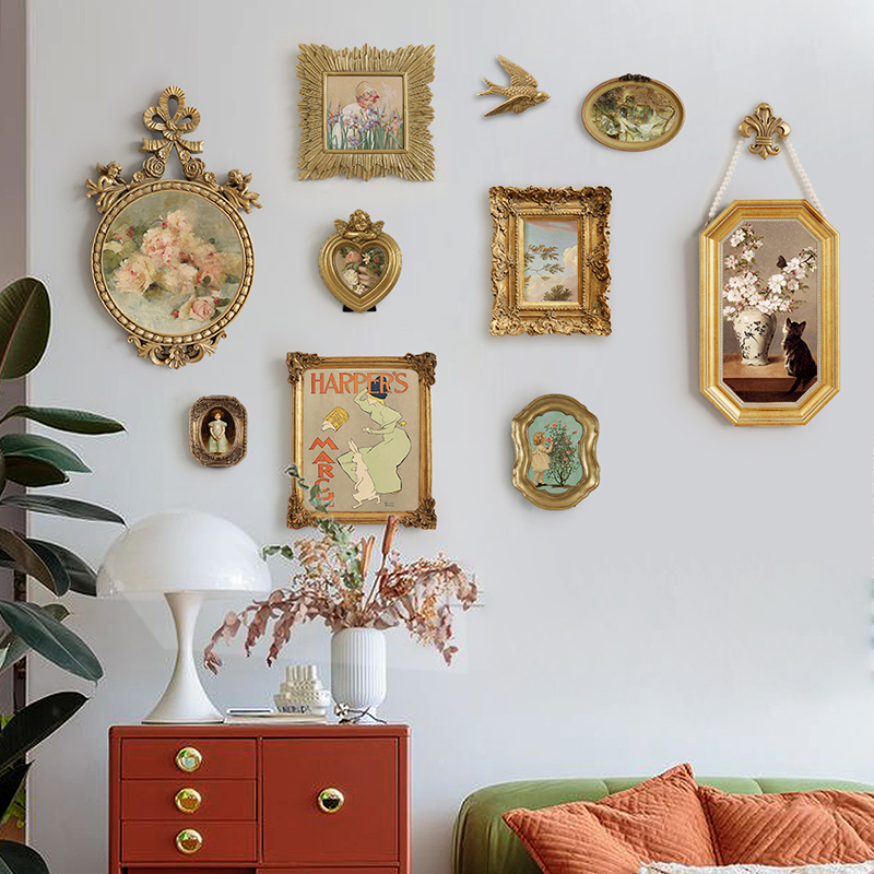 斯柏达法式客厅不规则装饰画楼梯过道沙发背景墙挂画软装壁画