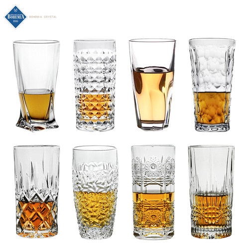 捷克OHEMI水晶玻璃杯家用水杯绿茶杯牛奶杯子果汁杯啤酒杯