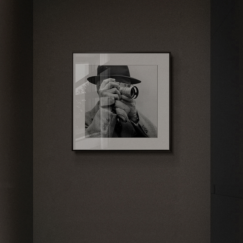 布列松现代黑白人物摄影集装饰画客厅玄关怀旧样板间挂画