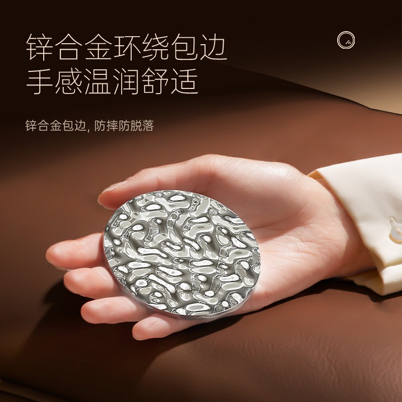 高级感锌合金小镜子随身便携化妆镜折叠双面镜手持迷你圆镜超高清