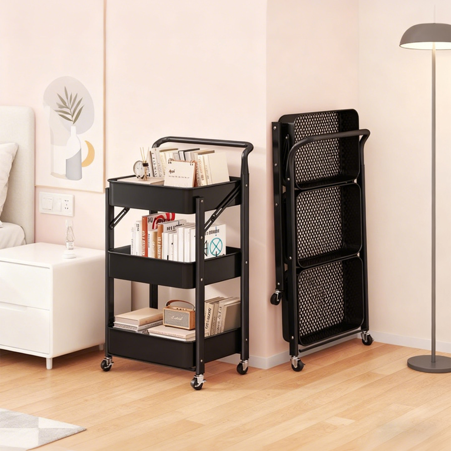 小推车置物架厨房浴室落地多层卧室书本移动婴儿玩具零食储收纳架,收纳整理,整理架/置物架/收纳架,淘宝优惠券,粉丝福利购,淘宝优惠卷