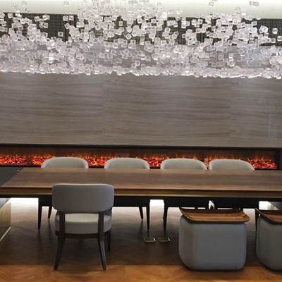 壁炉芯仿真火装饰电视柜电子嵌入式美法欧式假火焰定制取暖器家用