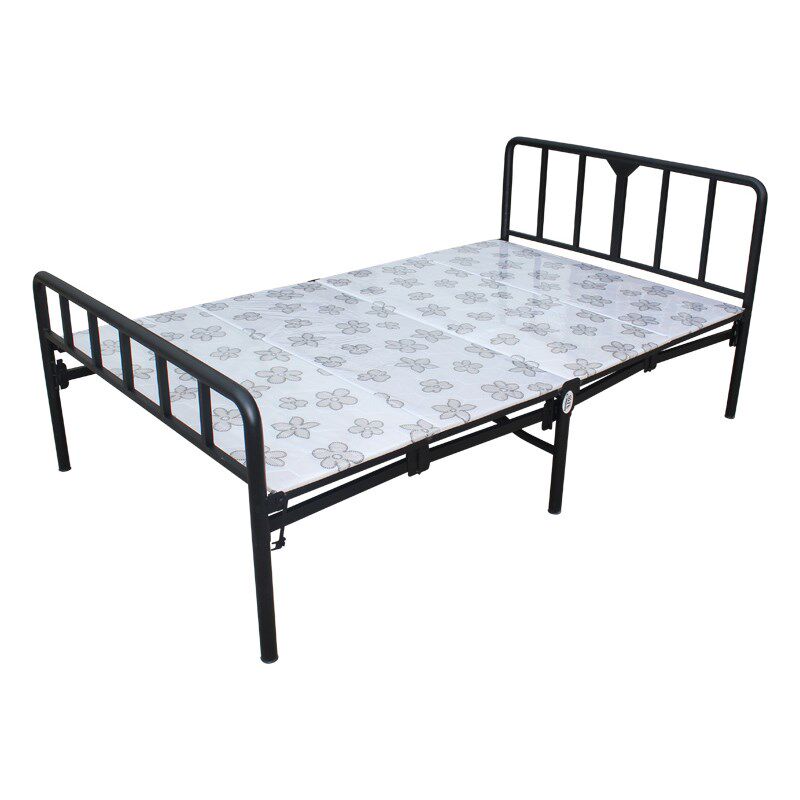 1.2米宽弘玮宏伟折叠床双人铁艺床家用可折叠可加轮无需安装