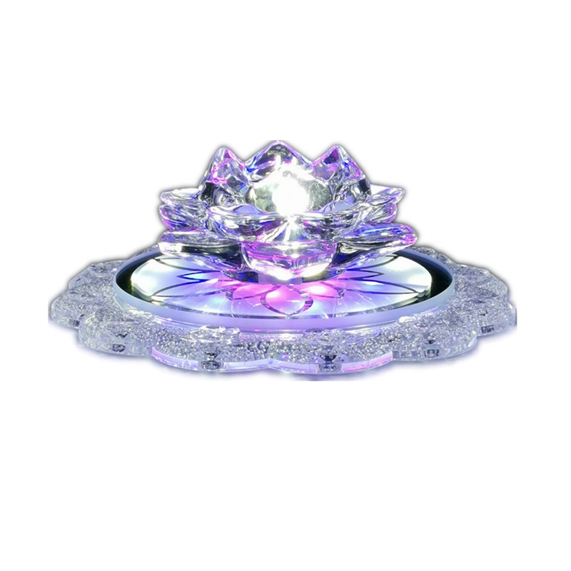 莲花水晶过道灯走廊灯筒灯led嵌入式天花灯玄关门厅现代射灯