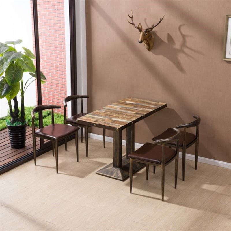 饭店小吃店面馆烧烤餐饮家具快餐店桌椅奶茶甜品店经济型商用,住宅家具,板木餐桌,淘宝优惠券,粉丝福利购,淘宝优惠卷