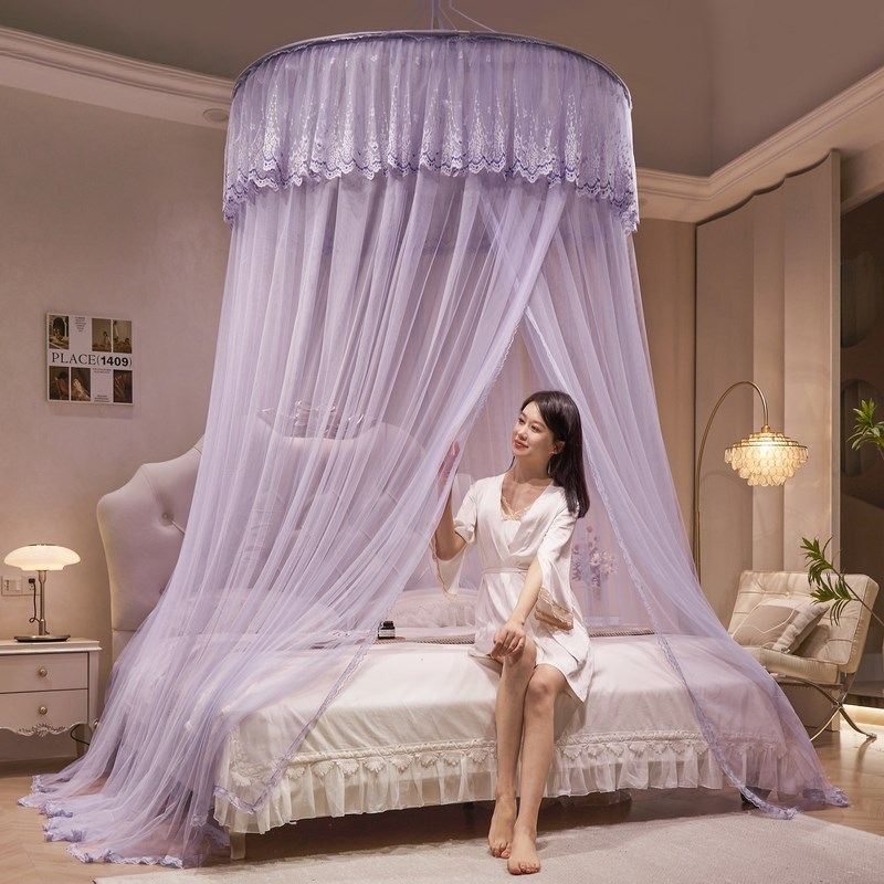 超大特大加大2 2.2 2.3 2.4 2.5 2.6 2.7m米床圆顶吊顶子母床蚊帐