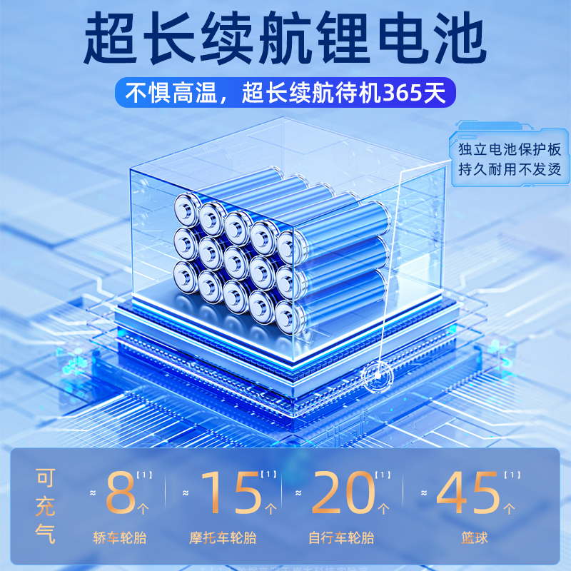 车载充气泵汽车无线电动打气泵汽车用可携式轮胎充气多功能打气泵