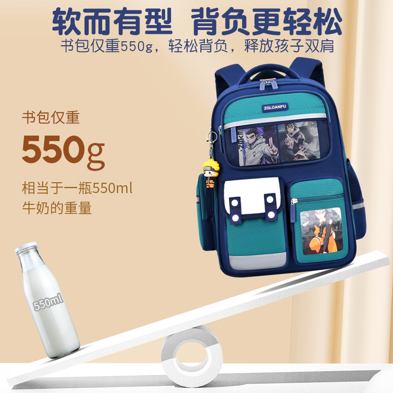 儿童书包男生小学生女童一二年级三到六大容量超轻便护脊新款22