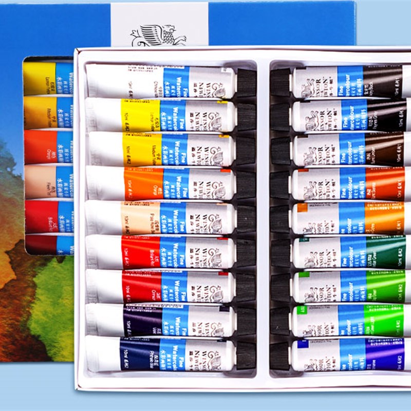 温莎牛顿水彩颜料管状1218色美术生2色画家绘画写生装