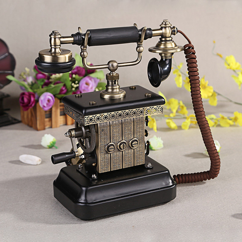 洛斯贝拉9旋转拨号盘民国仿古电话机欧式宫廷家用老式座机