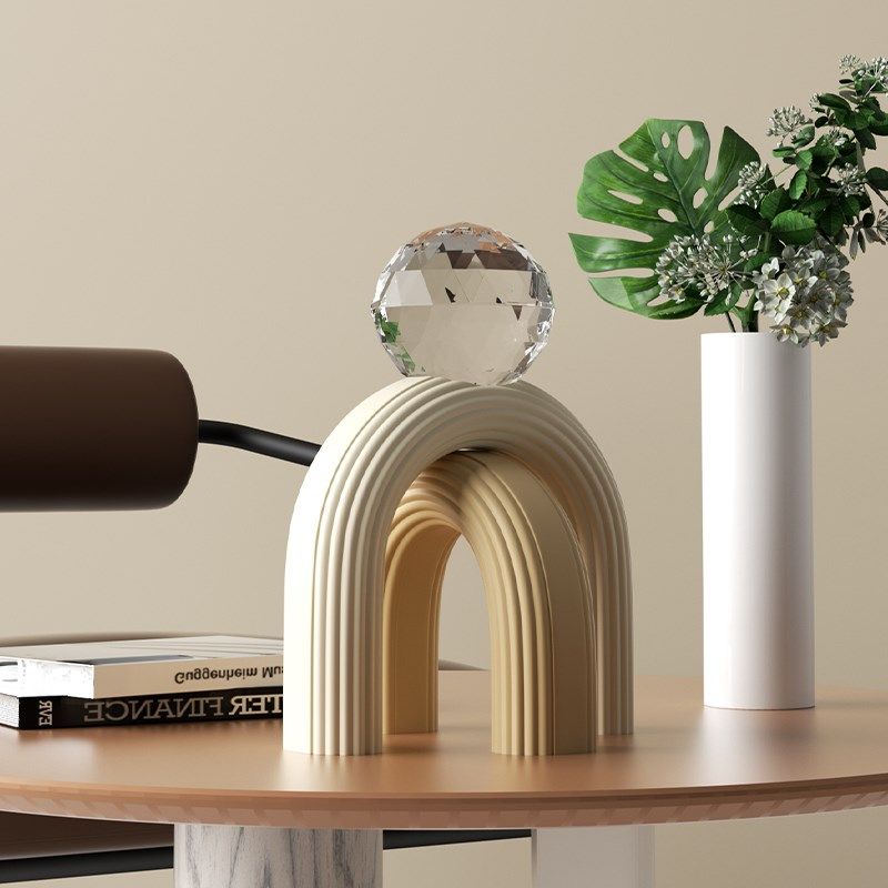 几何艺术软装级感水晶球意式极简客厅柜子电视柜酒柜装饰品,家居饰品,装饰摆件,淘宝优惠券,粉丝福利购,淘宝优惠卷