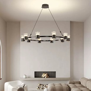 极简设计师吊灯客厅灯灯侘寂风灯现代餐桌全光谱护眼灯
