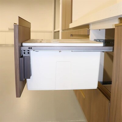 橱柜抽屉式米箱 家用嵌入式五谷杂粮米桶 防虫防潮米柜可分类拉篮