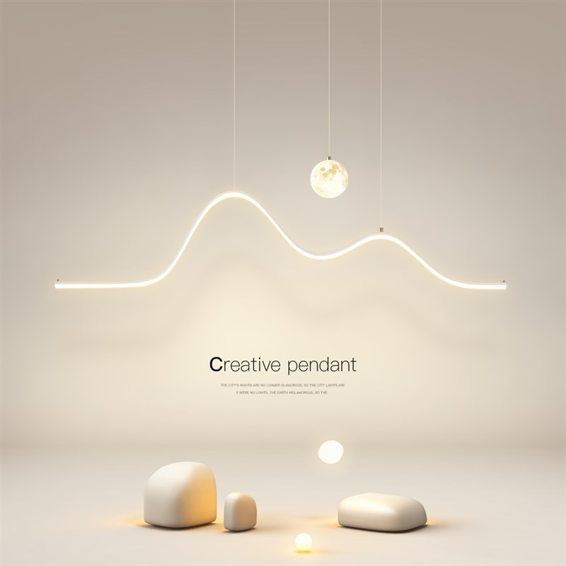 创意餐厅吊灯现代长条灯led客厅卧室吧台餐桌灯22新款灯具