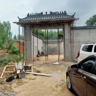 仿古古建陶瓷龙跑兽二龙戏珠青瓦龙琉璃瓦龙龙戏珠屋顶脊瓦