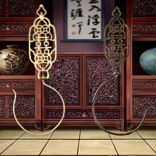 仿古复古蚊帐钩窗帘钩挂钩绑带铜制 绮栊馨家出品明清古典新中式