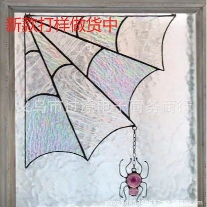 亚马逊Spiderweb Door Topper 万圣节家居金属蜘蛛网门顶装饰现货